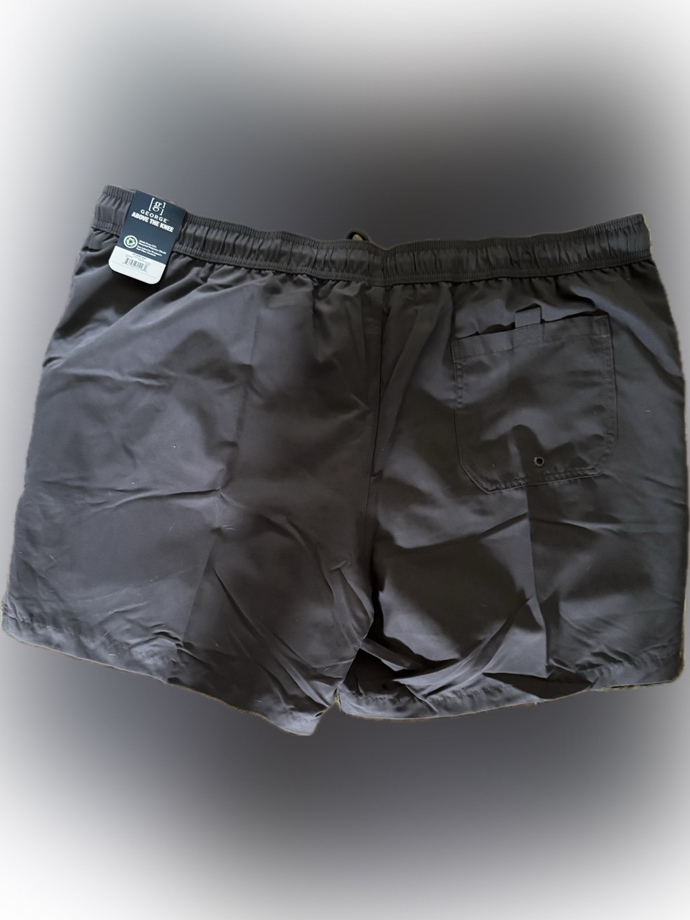 George Men's Black Athletic Swim Shorts with Drawcord